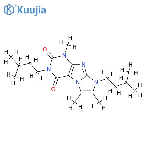 1,6,7-trimethyl-3,8-bis(3-methylbutyl)-1H,2H,3H,4H,8H-imidazo1,2-gpurine-2,4-dione structure