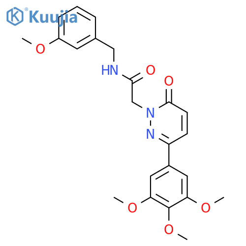 N-(3-methoxyphenyl)methyl-2-6-oxo-3-(3,4,5-trimethoxyphenyl)-1,6-dihydropyridazin-1-ylacetamide structure