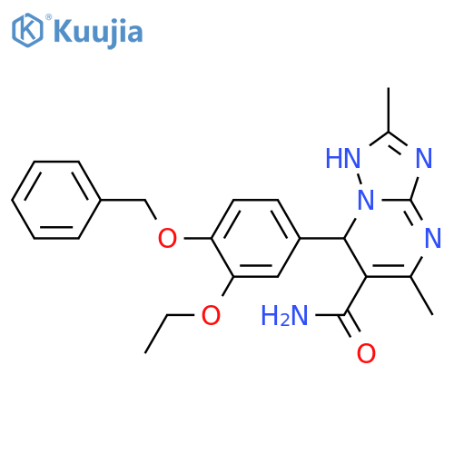 7-4-(benzyloxy)-3-ethoxyphenyl-2,5-dimethyl-4H,7H-1,2,4triazolo1,5-apyrimidine-6-carboxamide structure
