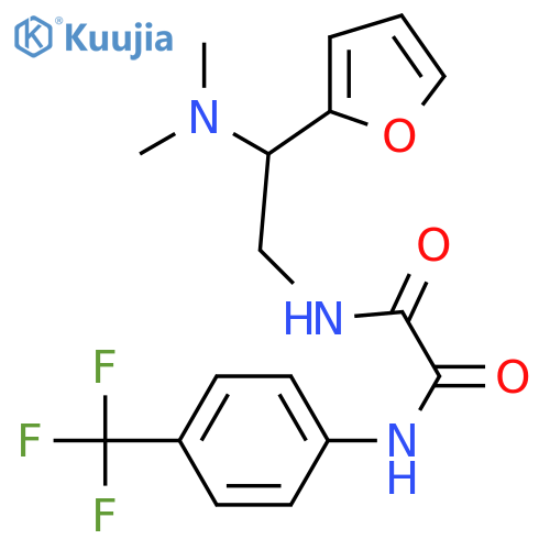 N-2-(dimethylamino)-2-(furan-2-yl)ethyl-N'-4-(trifluoromethyl)phenylethanediamide structure
