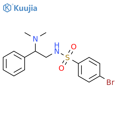 4-bromo-N-2-(dimethylamino)-2-phenylethylbenzene-1-sulfonamide structure