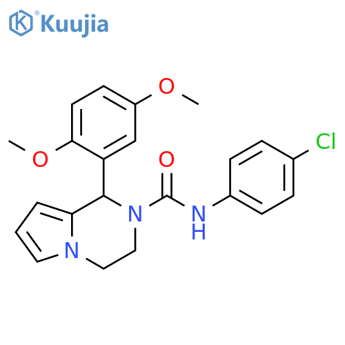 N-(4-chlorophenyl)-1-(2,5-dimethoxyphenyl)-1H,2H,3H,4H-pyrrolo1,2-apyrazine-2-carboxamide structure