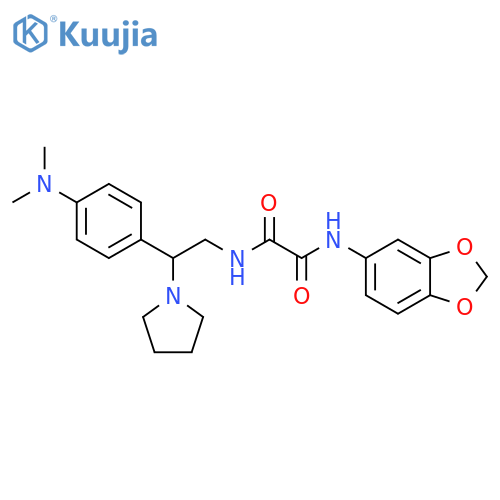 N-(2H-1,3-benzodioxol-5-yl)-N'-{2-4-(dimethylamino)phenyl-2-(pyrrolidin-1-yl)ethyl}ethanediamide structure