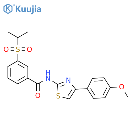 N-4-(4-methoxyphenyl)-1,3-thiazol-2-yl-3-(propane-2-sulfonyl)benzamide structure