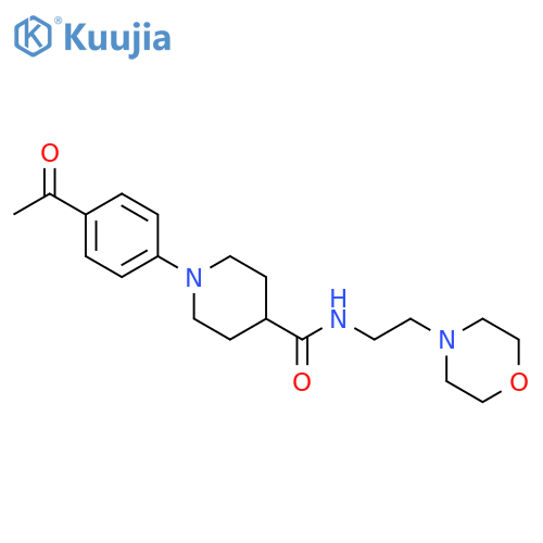 1-(4-ACETYLPHENYL)-N-(2-MORPHOLINOETHYL)-4-PIPERIDINECARBOXAMIDE structure