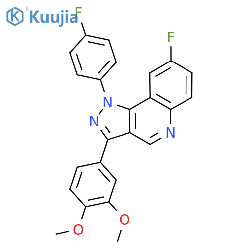 3-(3,4-dimethoxyphenyl)-8-fluoro-1-(4-fluorophenyl)-1H-pyrazolo4,3-cquinoline structure
