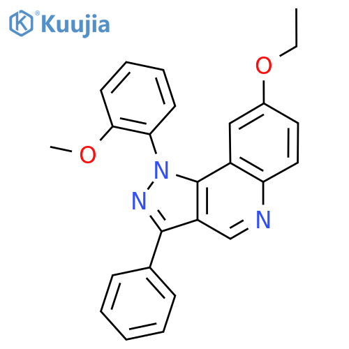 8-ethoxy-1-(2-methoxyphenyl)-3-phenyl-1H-pyrazolo4,3-cquinoline structure