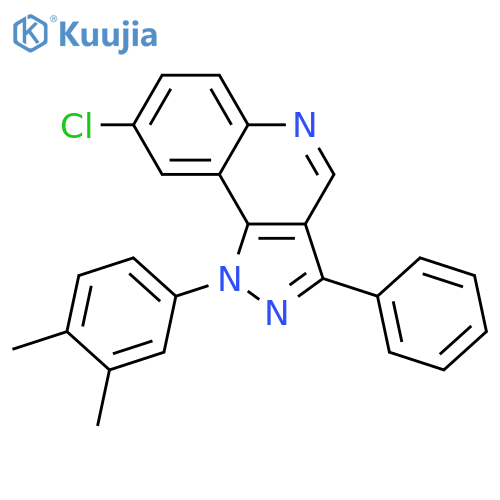 8-chloro-1-(3,4-dimethylphenyl)-3-phenylpyrazolo[4,3-c]quinoline structure
