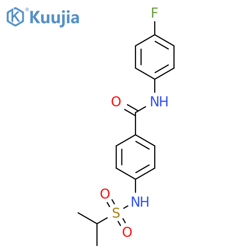 Benzamide, N-(4-fluorophenyl)-4-[[(1-methylethyl)sulfonyl]amino]- structure