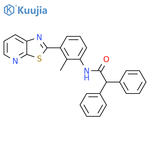 N-(2-methyl-3-{1,3thiazolo5,4-bpyridin-2-yl}phenyl)-2,2-diphenylacetamide structure