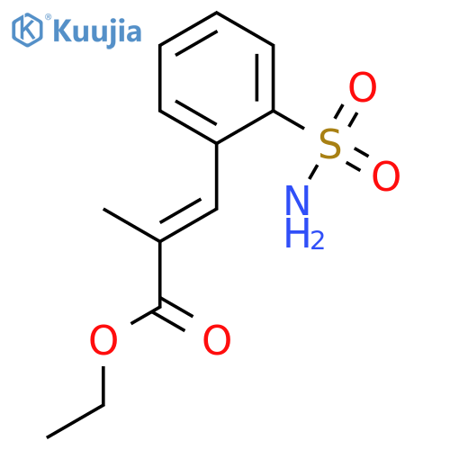 2-Propenoic acid, 3-[2-(aminosulfonyl)phenyl]-2-methyl-, ethyl ester structure