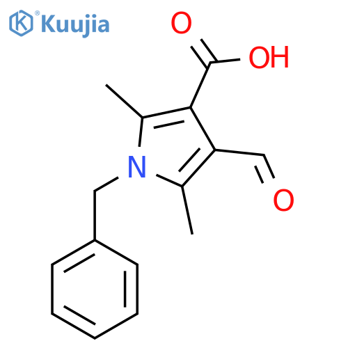 1-Benzyl-4-formyl-2,5-dimethyl-1H-pyrrole-3-carboxylic acid structure