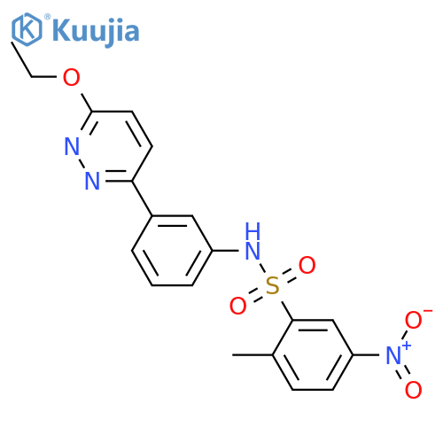 N-3-(6-ethoxypyridazin-3-yl)phenyl-2-methyl-5-nitrobenzene-1-sulfonamide structure