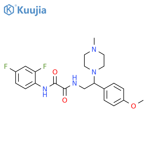 N-(2,4-difluorophenyl)-N'-2-(4-methoxyphenyl)-2-(4-methylpiperazin-1-yl)ethylethanediamide structure