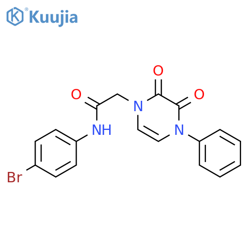 N-(4-bromophenyl)-2-(2,3-dioxo-4-phenyl-1,2,3,4-tetrahydropyrazin-1-yl)acetamide structure