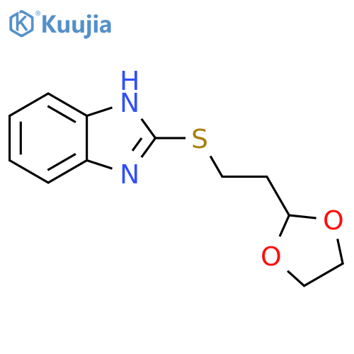 1H-Benzimidazole, 2-[[2-(1,3-dioxolan-2-yl)ethyl]thio]- structure