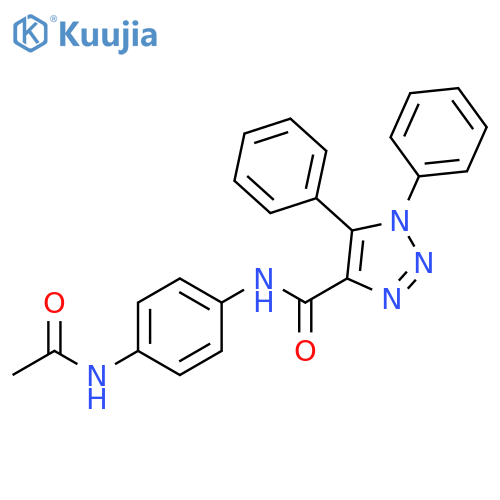N-(4-acetamidophenyl)-1,5-diphenyl-1H-1,2,3-triazole-4-carboxamide structure