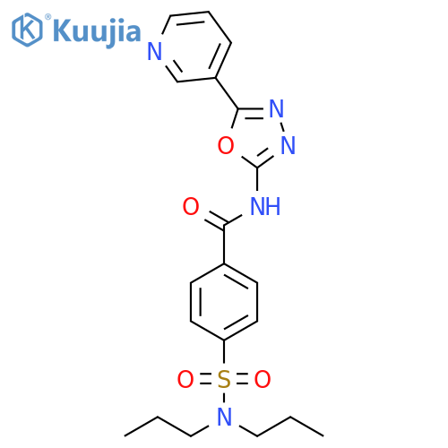 4-(dipropylsulfamoyl)-N-5-(pyridin-3-yl)-1,3,4-oxadiazol-2-ylbenzamide structure