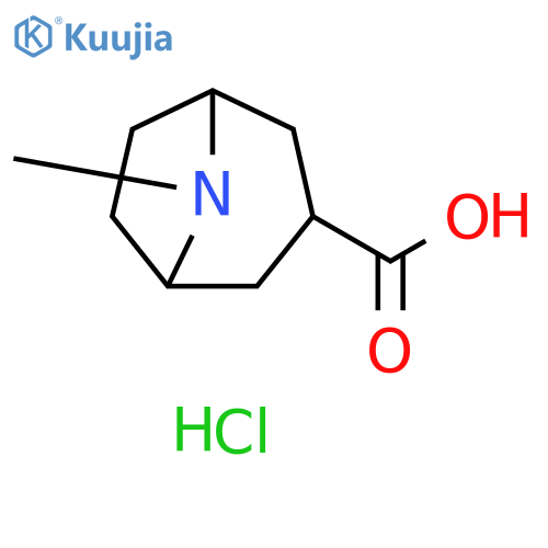 8-methyl-8-azabicyclo3.2.1octane-3-carboxylic acid hydrochloride structure