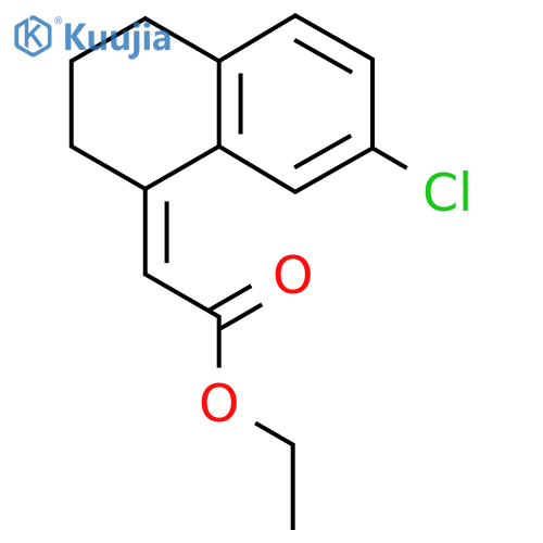 ethyl 2-(1Z)-7-chloro-1,2,3,4-tetrahydronaphthalen-1-ylideneacetate structure