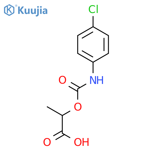 PROPANOIC ACID, 2-[[[(4-CHLOROPHENYL)AMINO]CARBONYL]OXY]- structure