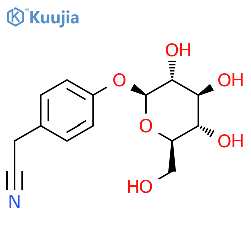 (4-beta-D-Glucopyranosyloxy-phenyl)-acetonitril structure