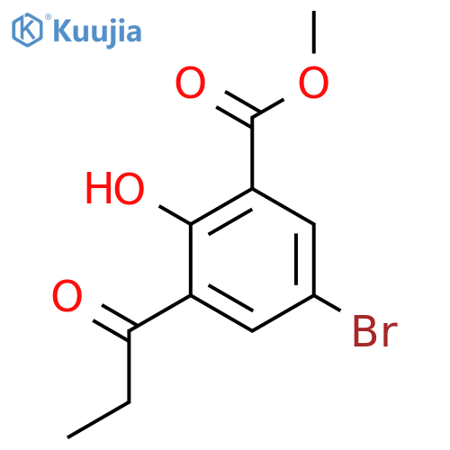 Methyl 5-bromo-2-hydroxy-3-propionylbenzoate structure