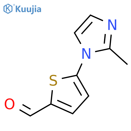 5-(2-methyl-1H-imidazol-1-yl)thiophene-2-carbaldehyde structure