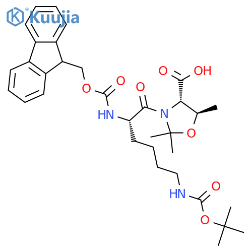 Fmoc-Lys(Boc)-Ser{psi(Me,Me)pro}-OH structure