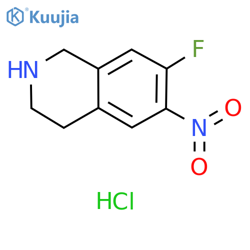 7-Fluoro-6-nitro-1,2,3,4-tetrahydroisoquinoline hydrochloride structure