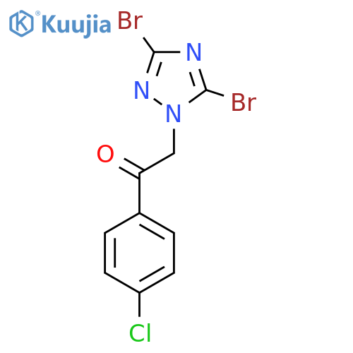 1-(4-Chlorophenyl)-2-(3,5-dibromo-1H-1,2,4-triazol-1-yl)ethanone structure