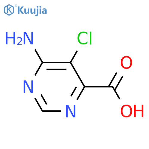 6-amino-5-chloropyrimidine-4-carboxylic acid structure