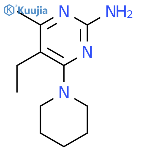 5-ethyl-4-methyl-6-(1-piperidinyl)-2-pyrimidinamine structure