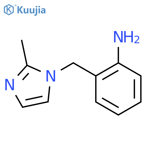 2-((2-Methyl-1H-imidazol-1-yl)methyl)aniline structure