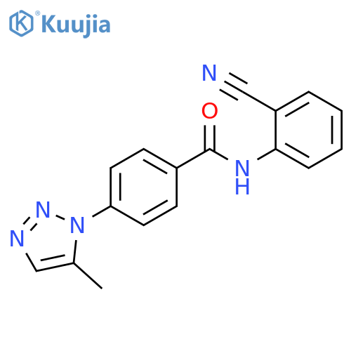 N-(2-cyanophenyl)-4-(5-methyl-1H-1,2,3-triazol-1-yl)benzamide structure