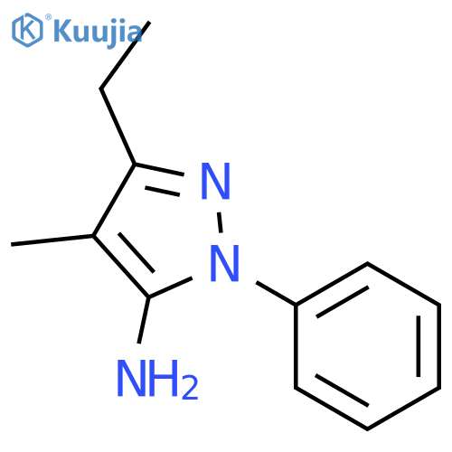 3-Ethyl-4-methyl-1-phenyl-1H-pyrazol-5-amine structure