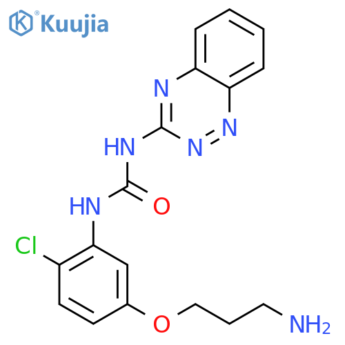 UREA, N-[5-(3-AMINOPROPOXY)-2-CHLOROPHENYL]-N'-1,2,4-BENZOTRIAZIN-3-YL- structure