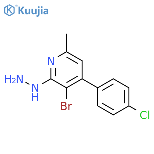 Pyridine, 3-bromo-4-(4-chlorophenyl)-2-hydrazinyl-6-methyl- structure