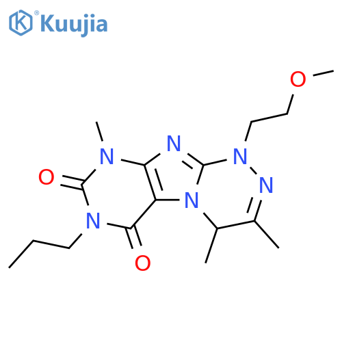 1-(2-methoxyethyl)-3,4,9-trimethyl-7-propyl-1H,4H,6H,7H,8H,9H-1,2,4triazino4,3-gpurine-6,8-dione structure