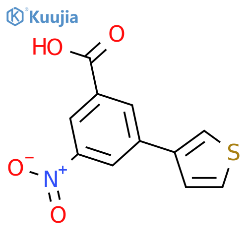 Benzoic acid, 3-nitro-5-(3-thienyl)- structure