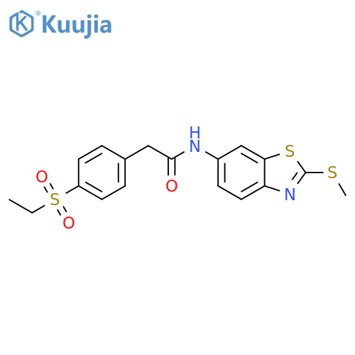 2-4-(ethanesulfonyl)phenyl-N-2-(methylsulfanyl)-1,3-benzothiazol-6-ylacetamide structure
