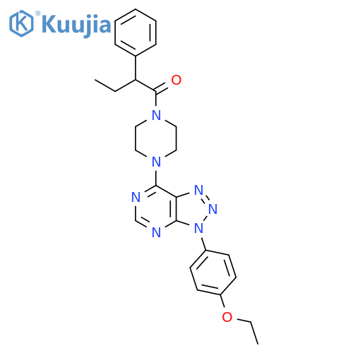 1-{4-3-(4-ethoxyphenyl)-3H-1,2,3triazolo4,5-dpyrimidin-7-ylpiperazin-1-yl}-2-phenylbutan-1-one structure