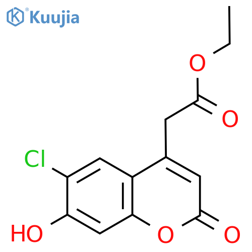 ethyl 2-(6-chloro-7-hydroxy-2-oxo-2H-chromen-4-yl)acetate structure