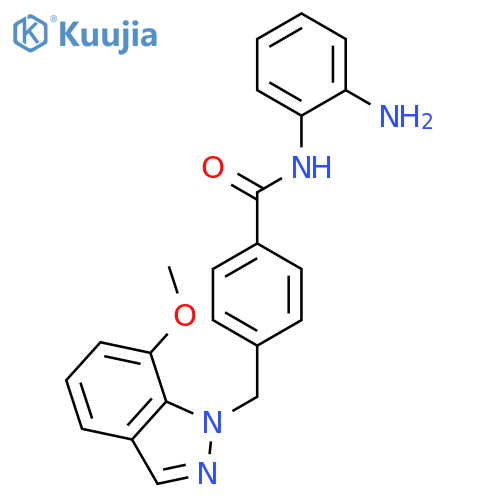 Benzamide, N-(2-aminophenyl)-4-[(7-methoxy-1H-indazol-1-yl)methyl]- structure