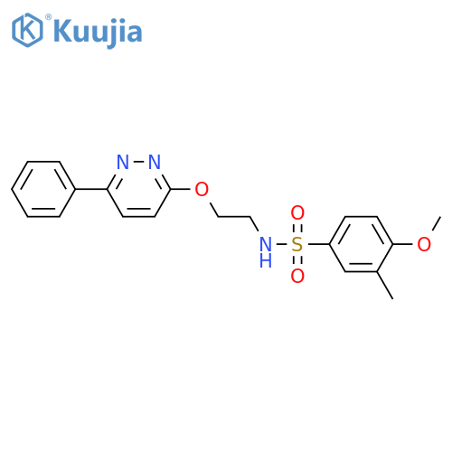 4-methoxy-3-methyl-N-{2-(6-phenylpyridazin-3-yl)oxyethyl}benzene-1-sulfonamide structure
