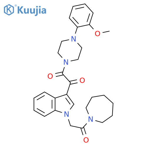 1-{1-2-(azepan-1-yl)-2-oxoethyl-1H-indol-3-yl}-2-4-(2-methoxyphenyl)piperazin-1-ylethane-1,2-dione structure