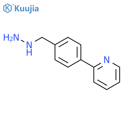Pyridine, 2-[4-(hydrazinylmethyl)phenyl]- structure