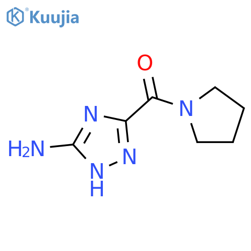 3-(1-pyrrolidinylcarbonyl)-1H-1,2,4-triazol-5-amine structure