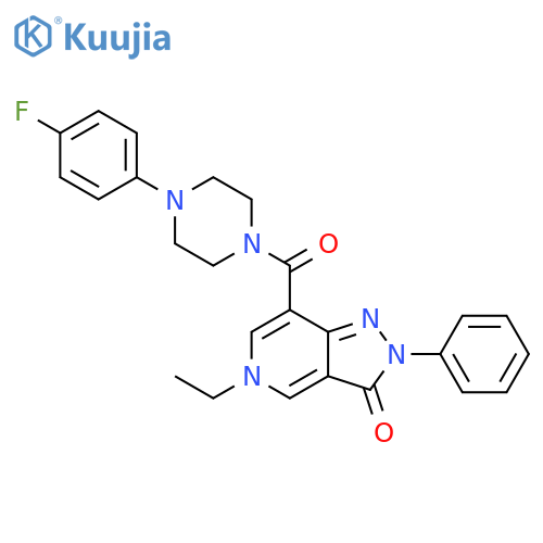 5-ethyl-7-4-(4-fluorophenyl)piperazine-1-carbonyl-2-phenyl-2H,3H,5H-pyrazolo4,3-cpyridin-3-one structure