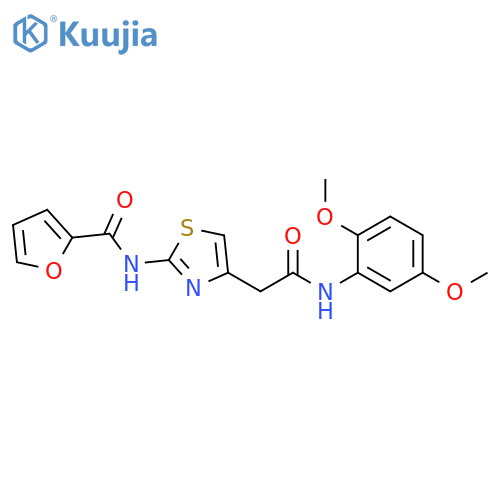 N-(4-{(2,5-dimethoxyphenyl)carbamoylmethyl}-1,3-thiazol-2-yl)furan-2-carboxamide structure
